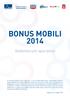 BONUS MOBILI 2014. Vademecum operativo