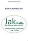 Associazione Culturale Jak Italia NOTA AL BILANCIO 2014