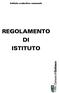 Istituto scolastico comunale REGOLAMENTO DI ISTITUTO