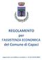 REGOLAMENTO per l ASSISTENZA ECONOMICA. del Comune di Capaci. (approvato con Delibera consiliare n. 52 del 30.09.2004)