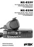 MX-825V MX-825U. 136-174 MHz VHF FM / 199CH / 10W-25W PROFESSIONAL MOBILE RADIO PC PROGRAMMABLE