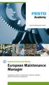 European Maintenance Manager. Industrial Executive Master. Industrial Management School