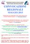 CONVOCAZIONI REGIONALI MAGGIO 2015