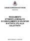 REGOLAMENTO ATTINENTE LE MODALITA DI COINVOLGIMENTO DI VOLONTARI IN ATTIVITA UTILI ALLA COLLETTIVITA