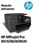 HP Officejet Pro 8610 e-all-in-one/hp Officejet Pro 8620 e-all-in-one/hp Officejet Pro 8630 e-all-in-one. Manuale dell'utente