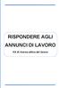 RISPONDERE AGLI ANNUNCI DI LAVORO. Kit di ricerca attiva del lavoro