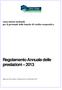 cassa mutua nazionale per il personale delle banche di credito cooperativo Regolamento Annuale delle prestazioni 2013