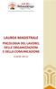 LAUREA MAGISTRALE PSICOLOGIA DEL LAVORO, DELLE ORGANIZZAZIONI E DELLA COMUNICAZIONE