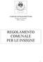 COMUNE DI PIZZIGHETTONE Provincia di Cremona Ufficio Tecnico REGOLAMENTO COMUNALE PER LE INSEGNE