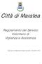 Città di Maratea. Regolamento del Servizio Volontario di Vigilanza e Assistenza