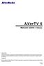AVerTV 6. Manuale utente. Italiano LIBERATORIA COPYRIGHT
