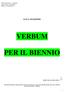 VERBUM PER IL BIENNIO