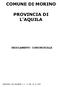 COMUNE DI MORINO PROVINCIA DI L AQUILA REGOLAMENTO CONDOMINIALE