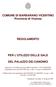 COMUNE DI BARBARANO VICENTINO Provincia di Vicenza REGOLAMENTO PER L'UTILIZZO DELLE SALE DEL PALAZZO DEI CANONICI