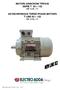 MOTORI ASINCRONI TRIFASI SERIE T 63 132 kw 0.18 11. ASYNCHRONOUS THREE-PHASE MOTORS T LINE 63 132 kw 0.18 11