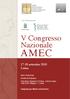 AMEC. V Congresso Nazionale. 17-18 settembre 2010 Latina. Sala Conferenze