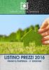 LISTINO PREZZI 2016 FRANCO PARTENZA - II EDIZIONE