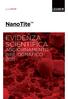 NanoTite IMPLANT SYSTEM. NanoTite EVIDENZA SCIENTIFICA AGGIORNAMENTO BIBLIOGRAFICO 2O11