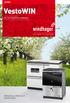 LEGNA. VestoWIN. Termocucina a legna Per case monofamiliari e bifamiliari Intervallo di potenza: da 16,9 a 21,5 kw VERSATILE, PRATICA E RESISTENTE