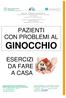 PAZIENTI CON PROBLEMI AL GINOCCHIO