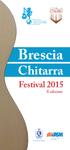 Brescia. Chitarra. Festival 2015 X edizione