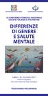 DIFFERENZE DI GENERE E SALUTE MENTALE