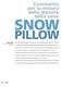 SNOW. PILLOW Paolo Valgoi A2A - Impianti Idroelettrici Grosio (SO) Cuscinetto per la misura della densità della neve
