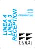 LISTINI RECEPTION. i.v.a. esclusa SETTEMBRE 2002 LINEA 4 LINEA 3 TANZI. components