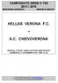 CAMPIONATO SERIE A TIM 2014 / 2015 HELLAS VERONA F.C. A.C. CHIEVOVERONA VERONA, STADIO MARC ANTONIO BENTEGODI DOMENICA 21 DICEMBRE 2014, ORE 12.