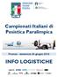 Campionati Italiani di Pesistica Paralimpica. Firenze - domenica 26 giugno 2016 INFO LOGISTICHE