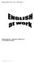 Dispensa English at Work A0-A1 Bianca Franchi - 1. Dispensa didattica Prima parte: livello A0-A1 A cura di Bianca Franchi