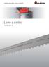 AMADA MACHINE TOOLS EUROPE. Lame a nastro. Catalogo generale