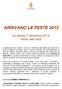 ARRIVANO LE FESTE 2013