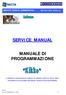 SERVICE MANUAL MANUALE DI PROGRAMMAZIONE