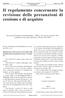 Il regolamento concernente la revisione delle presunzioni di cessione e di acquisto