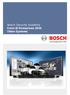 Bosch Security Academy Corsi di formazione 2016 Video Systems