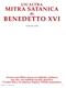 UN ALTRA MITRA SATANICA. di BENEDETTO XVI