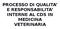 PROCESSO DI QUALITA E RESPONSABILITA INTERNE AL CDS IN MEDICINA VETERINARIA