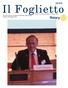 NEWS Il Foglietto. Fondato da Antonio de Majo il 1 luglio 1985 Periodico mensile del Rotary Club Roma Appia Antica Numero 207 Maggio 2015