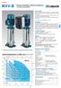 MXV-B MXV-B. Pompe multistadio verticali monoblocco in acciaio inossidabile. Esecuzione. Impieghi. Limiti d impiego. Motore. Materiali (parti bagnate)