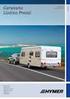 HYMER Autocaravans. Listino prezzi Italia valido dal HYMER Autocaravans