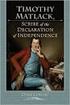 Chris Coelho, Timothy Matlack, Scribe of the Declaration of Independence, McFarland, 2013, pp. 232, $ 40.00, ISBN