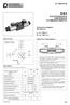 DS /216 ID ELETTROVALVOLA DIREZIONALE A COMANDO DIRETTO ATTACCHI A PARETE ISO p max 350 bar Q max 100 l/min PIANO DI POSA