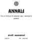 ANNAbI. studi sasear 1 DELLA FACOLTA' DI AGRARIA DELL' UNIVERSITA' SASSARI. Sezione III 1984 Volume XXXI