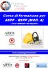 Corso di formazione per ASPP - RSPP (MOD. A) - Corso abilitante alla funzione -