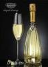 Wine List. Vintage Glass Bottle SPARKLING