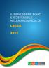 IL BENESSERE EQUO E SOSTENIBILE NELLA PROVINCIA DI LECCE