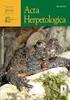 ACTA HERPETOLOGICA Rivista della Societas Herpetologica Italica