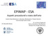 EPIMAP - ESA Aspetti procedurali e stato dell arte