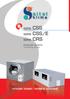 SERIE CSS SERIE CSS/E SERIE CRS CATALOGO TECNICO TECHNICAL CATALOGUE. Cassonetti ventilanti Ventilating Boxes